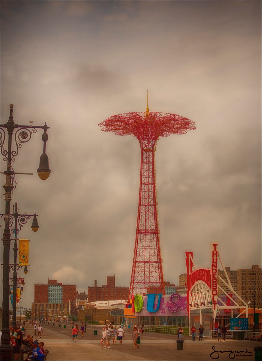 Coney Island Parachute ride, photo by Joe Gemignani