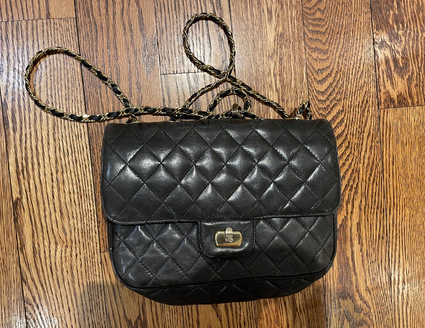 Jay Herbert Black Leather Quilted Mini Backpack Jay Herbert Quilted Small Bags & Handbags for Women for sale  main image 2