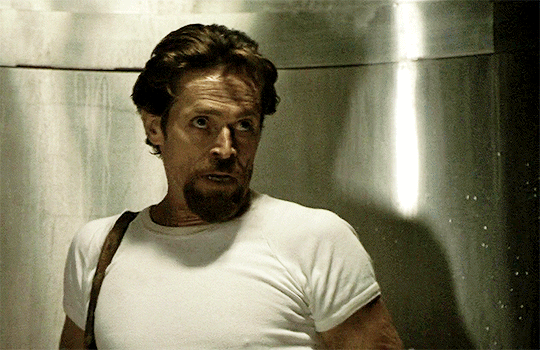 Sci-fi Gifs — Willem Dafoe as Lionel "Elvis" Cormac in...