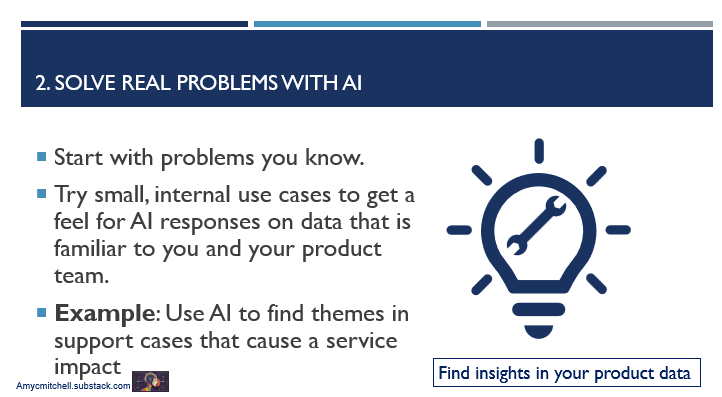 solve product problems with AI