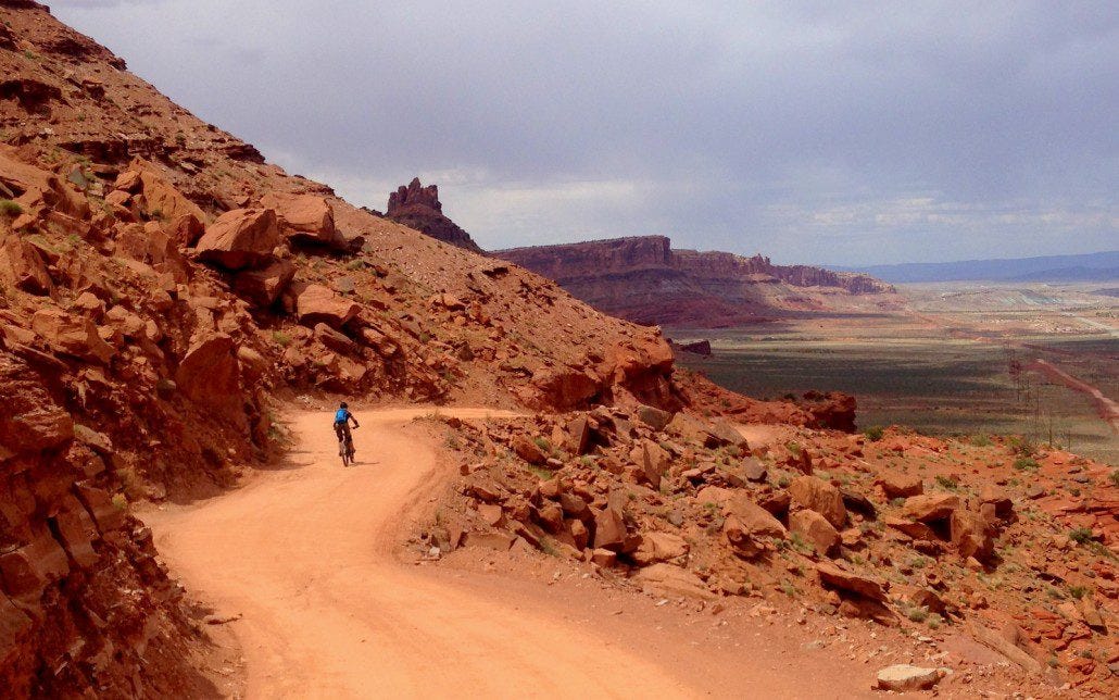 End of a mountain bike ride near Arches NP. End of a mountain bike ride near Arches NP.