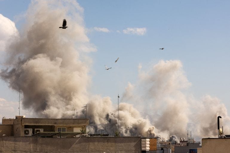 Smoke rises following an explosion, after Israel and the U.S. launched strikes on Iran, in Tehran Smoke rises following an explosion, after Israel and the U.S. launched strikes on Iran, in Tehran