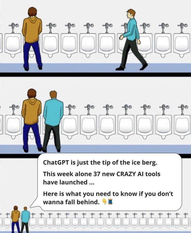 r/machinelearningmemes - This week alone 37 NEW CRAZY AI tools have launched. Here is what you need to know if you don't wanna fall behind: