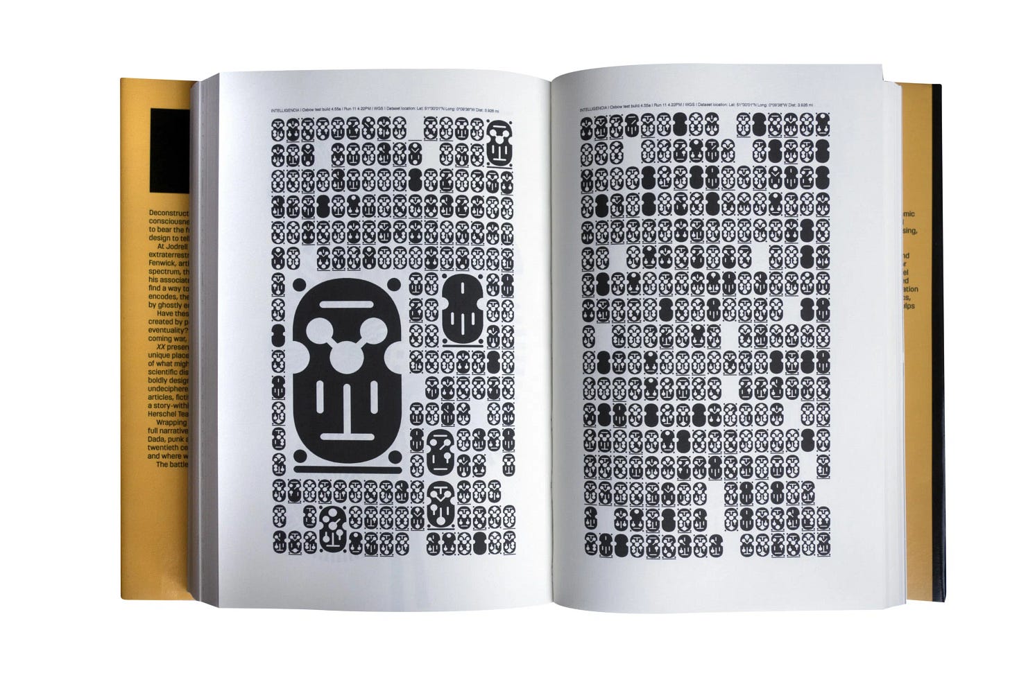 Rian Hughes uses type and layout as part of the narrative in XX: A Novel,  Graphic