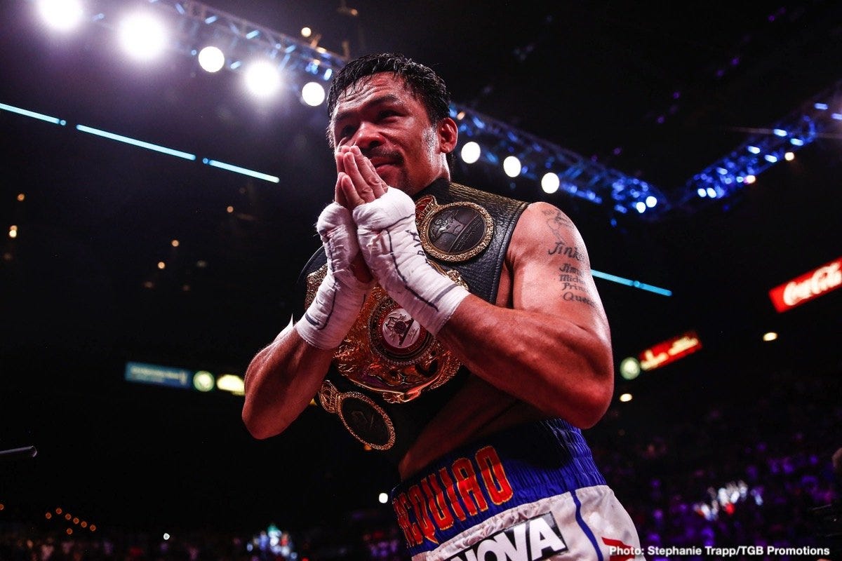 WBC President Says Manny Pacquiao Will Challenge WBC Welterweight Champ Mario Barrios In July!