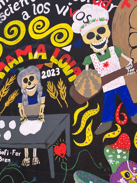 Images of murals in Oaxaca, Mexico