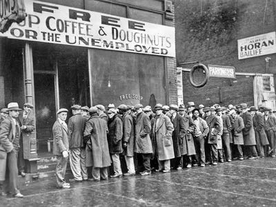 Great Depression bread line