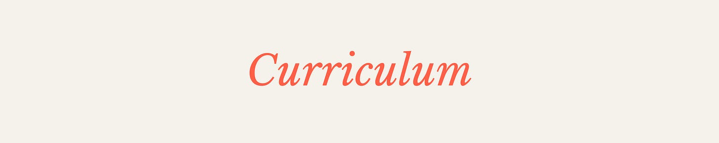 Curriculum