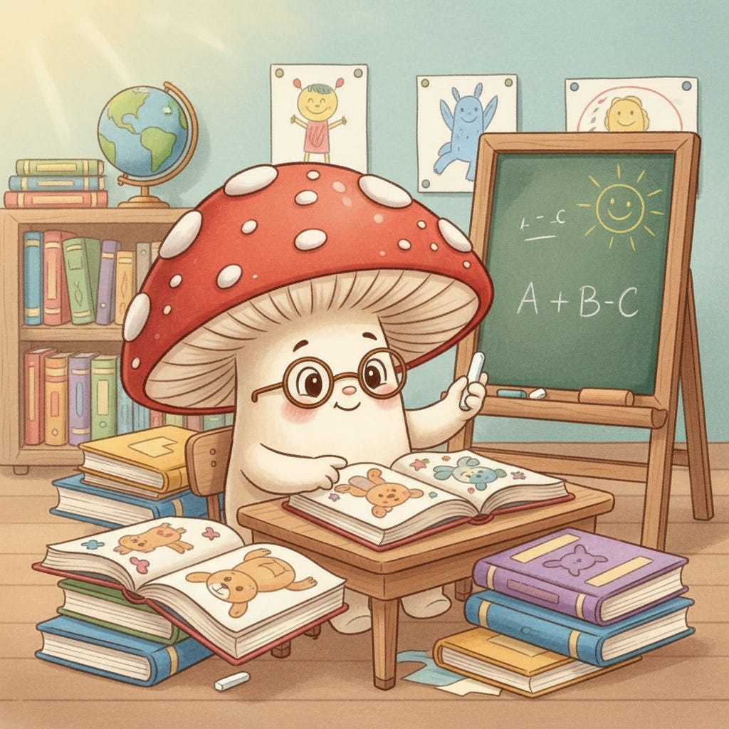 A cartoon mushroom in a classroom

AI-generated content may be incorrect.