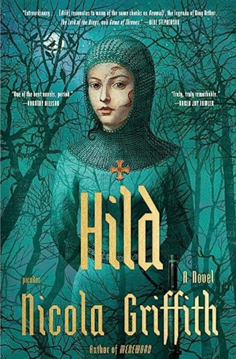 Illustrated cover depicting a white woman in Medieval garb 