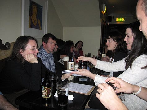Interviewing in Rome, at Gardone Riviera's Roman Forum conference, in Dublin at the pub after giving a talk at a youth conference, In DC the March for Life, at the Vatican bloggers' conference and in the office.