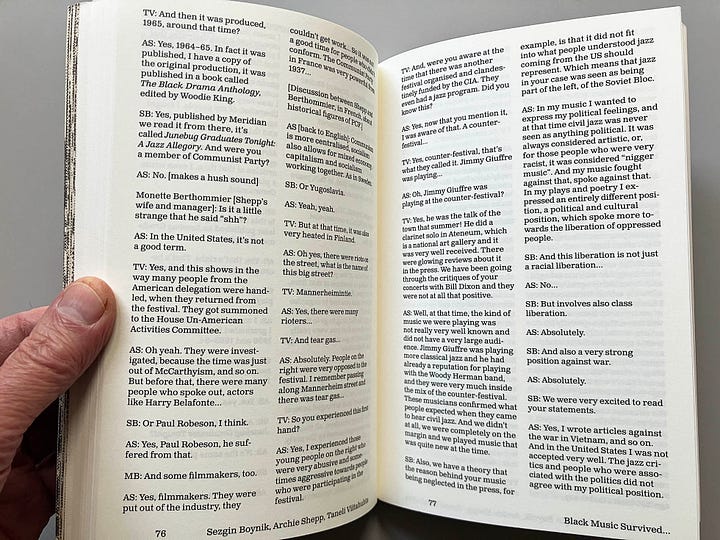 Page spreads from ‘Free jazz communism’