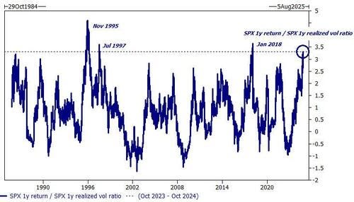 Risk Adjusted 12 month returns