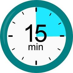Clock 15 minutes vector graphics | Premium Vector