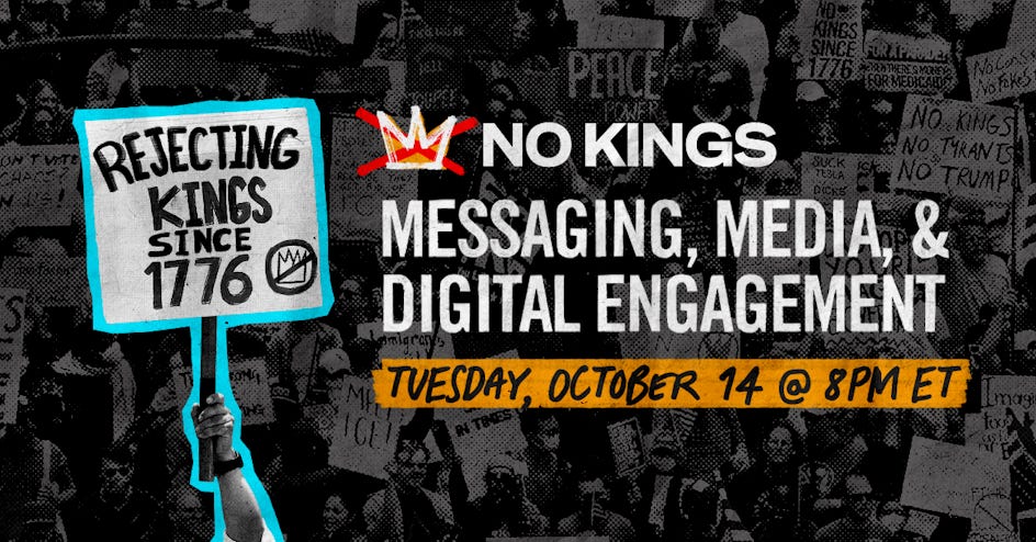 Messaging, Media, and Digital Engagement Training organized by No Kings
