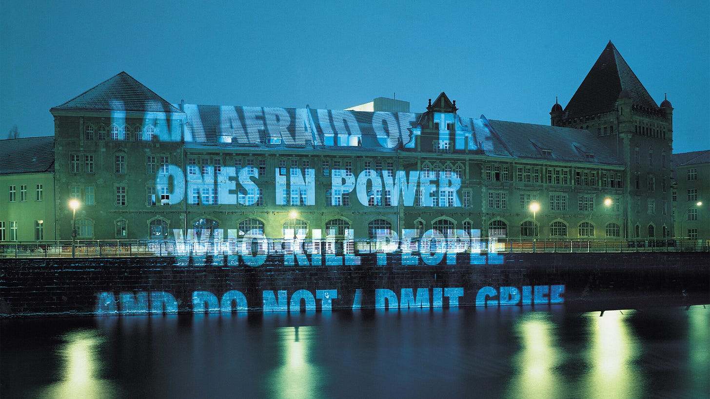 About Jenny Holzer: Artist, Poet, Curator — Danny With Love