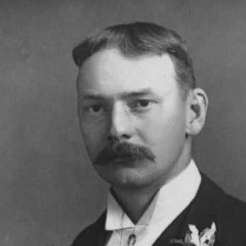 Black-and-white image of Jerome K. Jerome, author of "A Ghost Story." Black-and-white image of Jerome K. Jerome, author of "A Ghost Story."
