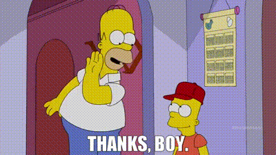 YARN | Thanks, boy. | The Simpsons (1989) - S26E07 Comedy | Video clips by  quotes | 15dfbc00 | 紗
