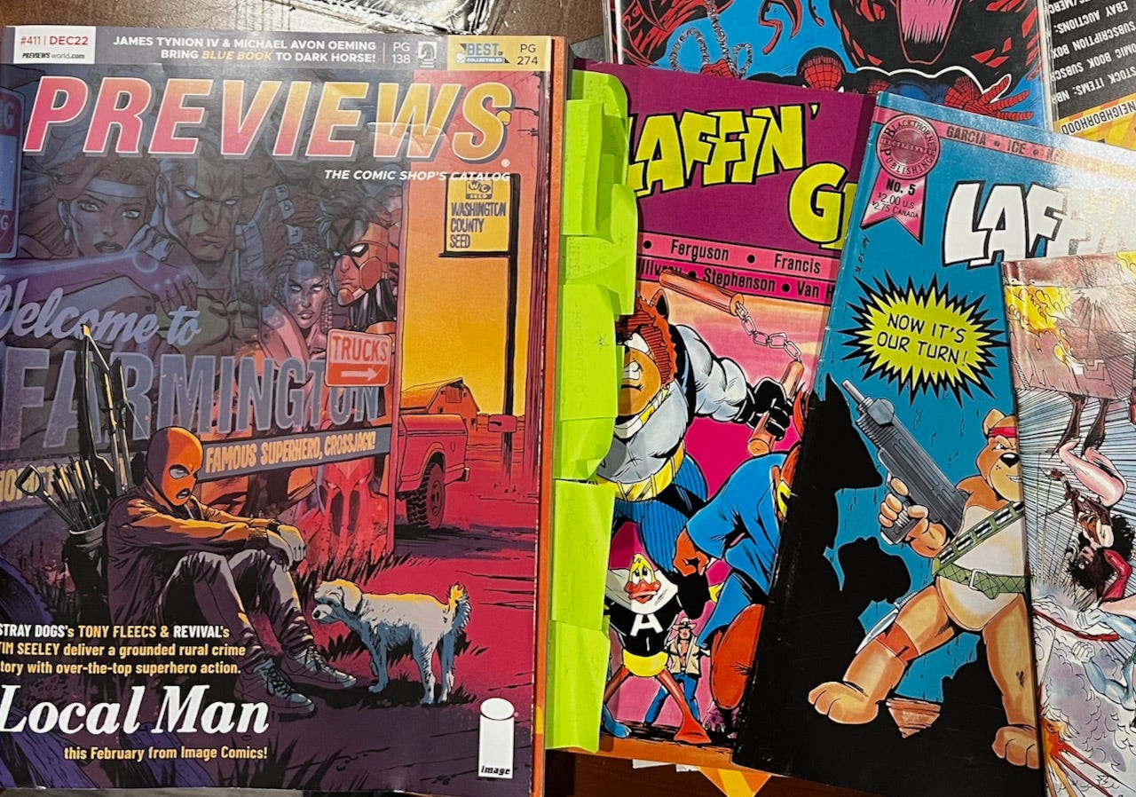 dec 2022 previews catalog with notes