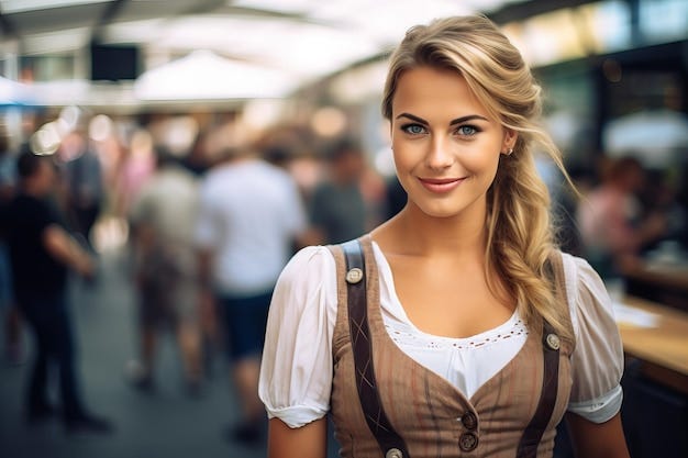 Premium AI Image | Portrait of a Young and Beautiful German Woman in ... Premium AI Image | Portrait of a Young and Beautiful German Woman in ...