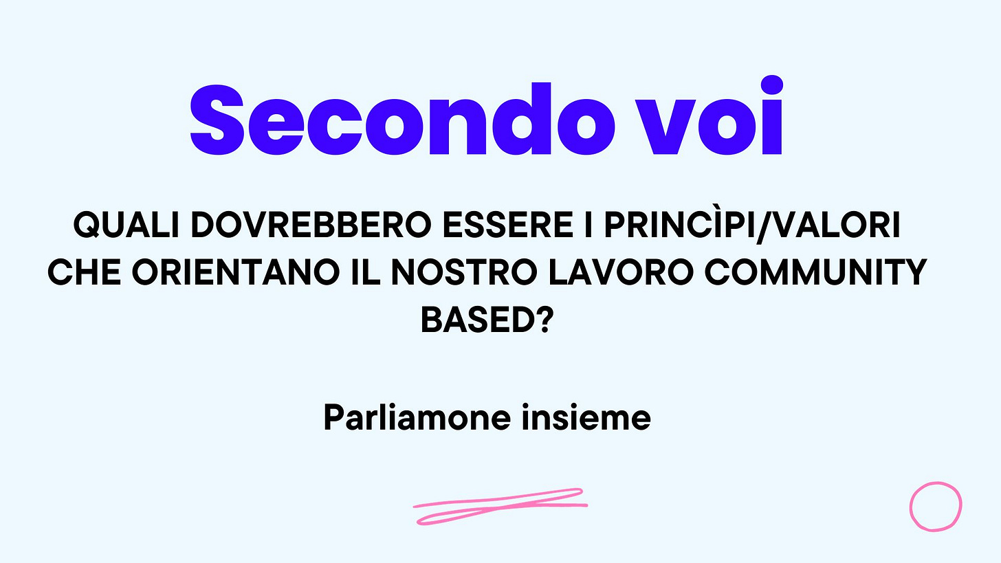 Immagine slide intervento community-based