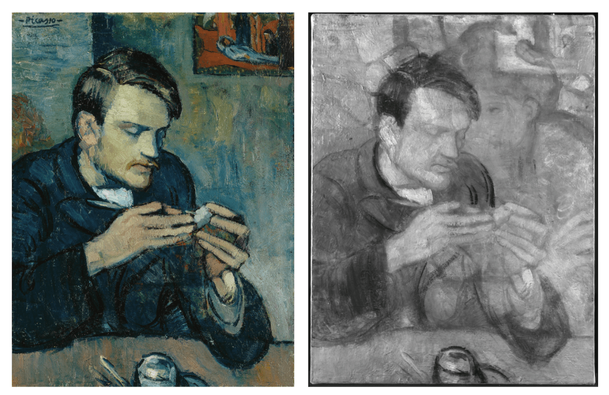 Hidden Painting Revealed Beneath Portrait from Picasso's Blue Period