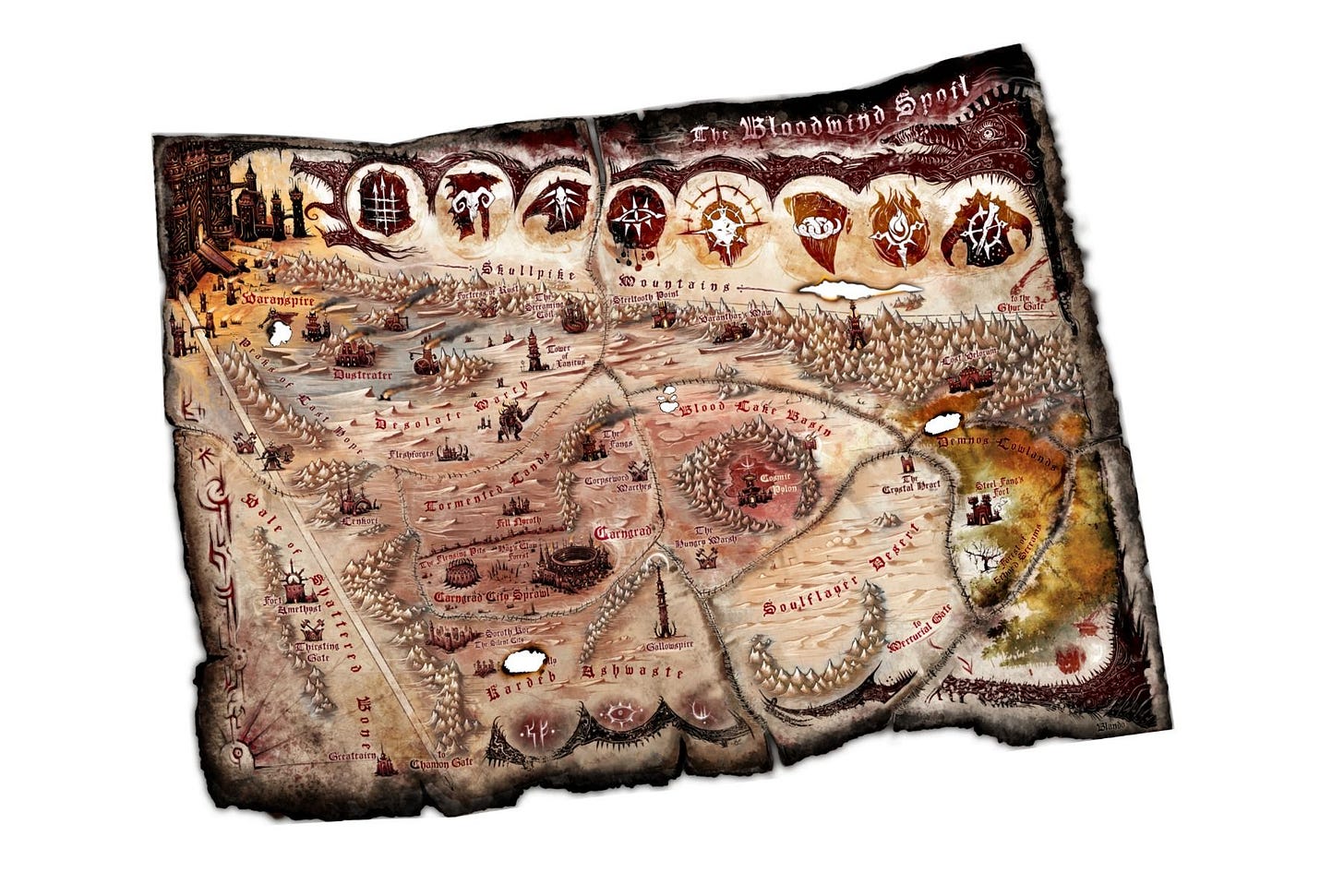 Warhammer Age of Sigmar Soulbound Champions of Chaos: Bloodwind Spoil Map Warhammer Age of Sigmar Soulbound Champions of Chaos: Bloodwind Spoil Map