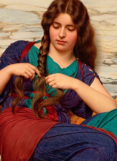 A Congenial Task (1915) John William Godward | John william godward,  Portrait, Woman painting
