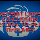 Detroit Lions Concussion Return-To-Play Timelines: 2023-2025