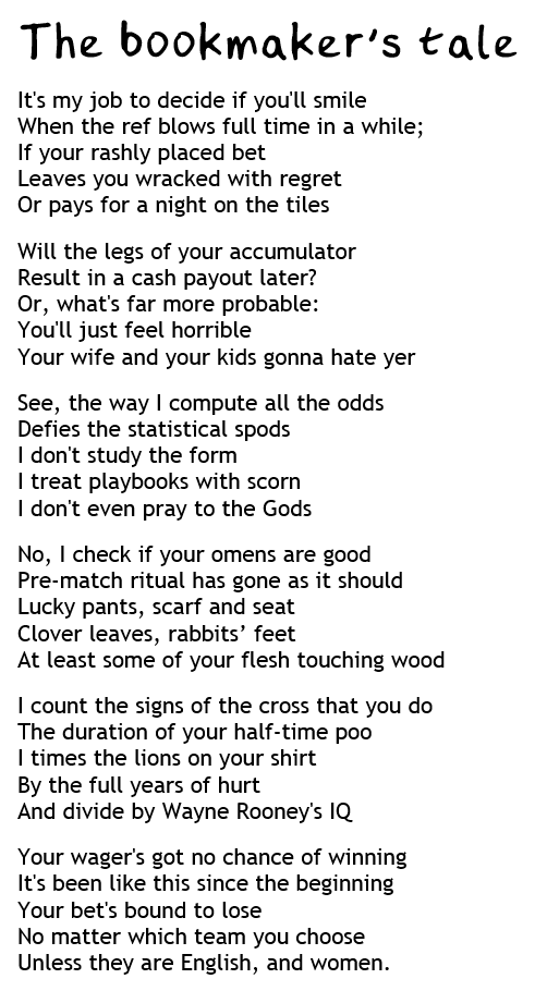 The Bookmaker’s Tale