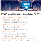 🏆 100 Most Watched Java Conference Talks Of 2025