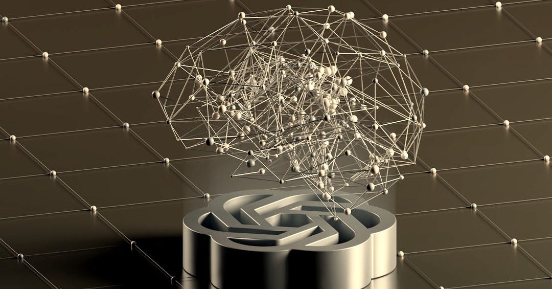 a computer generated image of a network and a laptop