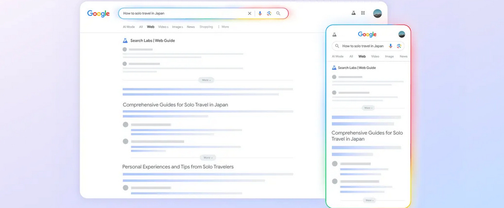 ويب جايد: صفحة نتايج بحث منظمة بالذكاء الاصطناعي قيد التجربة من جوجل
