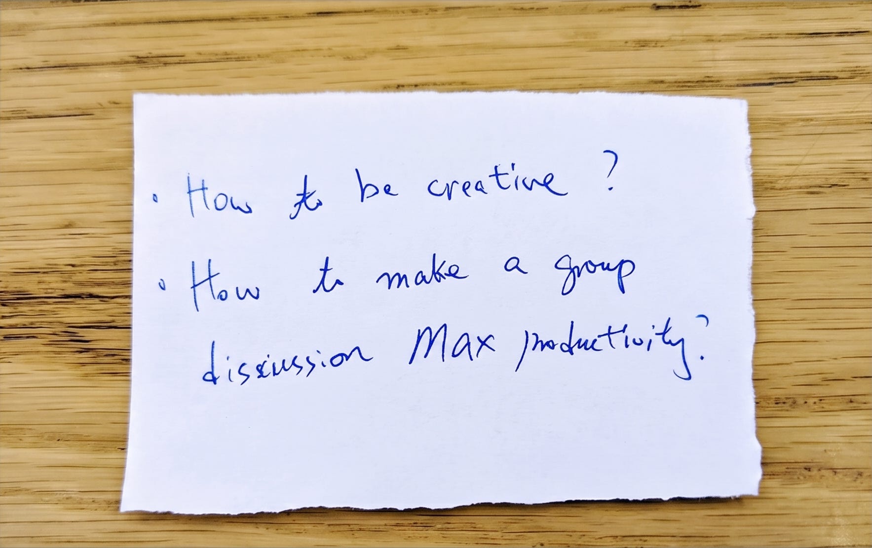Writing questions
