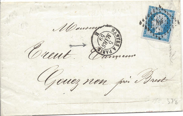 1859 French folded letter