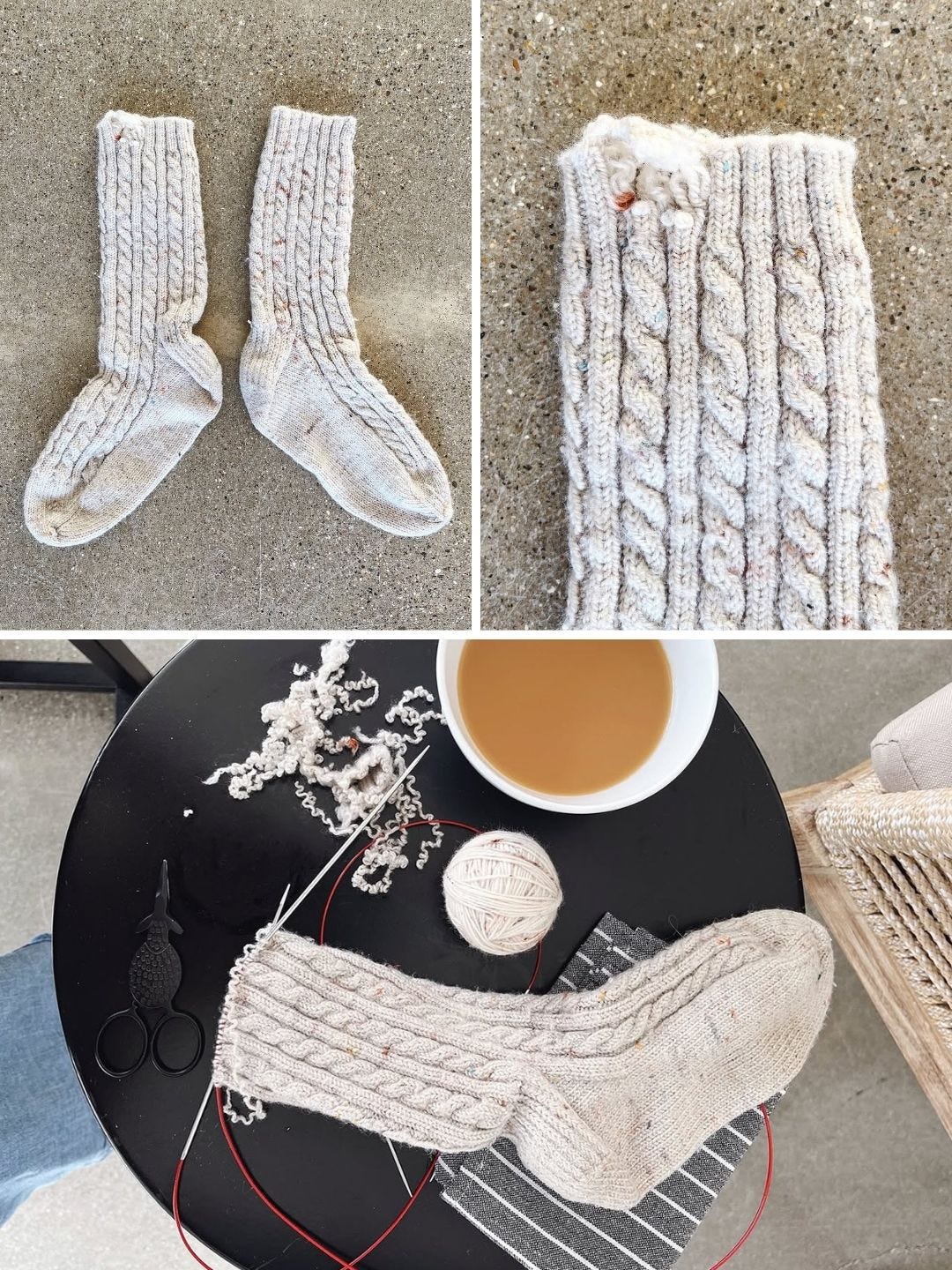 Madelinetosh Twist Light sock yarn in Modern Fair Isle knit into the BFF sock by Cookie A