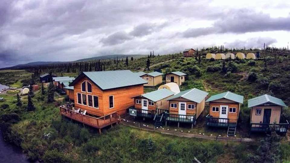The Riverside Lodge with Cabins on Hillside