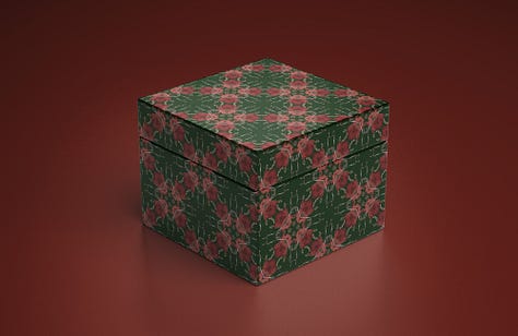 Christmas themed gift box and bag 