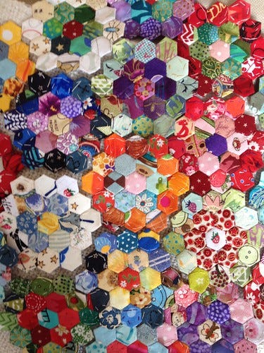 Minature hexagons close up Minature hexagons close up