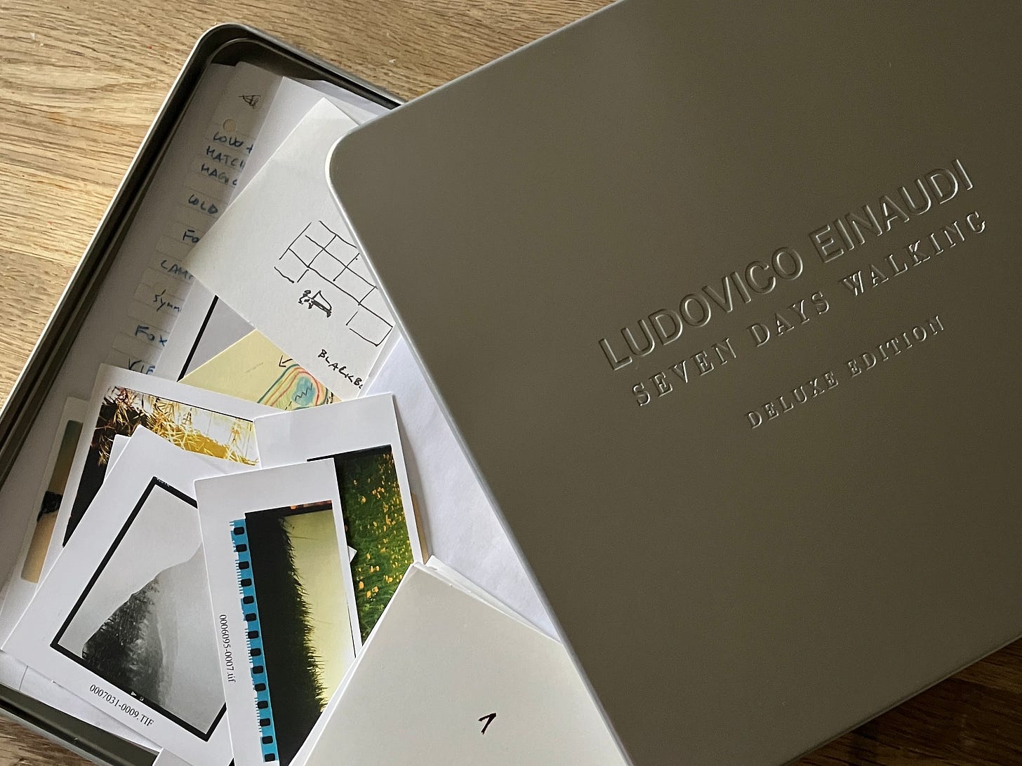 Ludovico Einaudi music box set contents on show