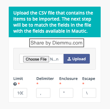 Chọn File Contact List