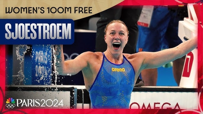 Sarah Sjoestroem wins gold, U.S.'s Torri Huske takes silver in women's 100m  free | Paris Olympics