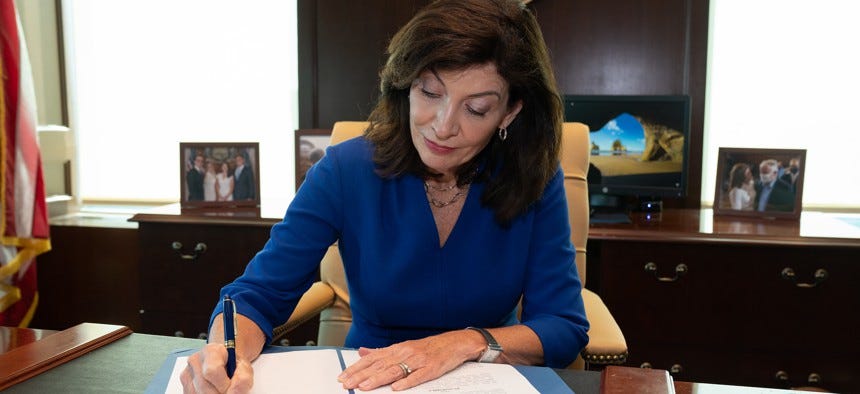 The governor has 10 days to sign or veto a bill once it's sent to her desk. The governor has 10 days to sign or veto a bill once it's sent to her desk.