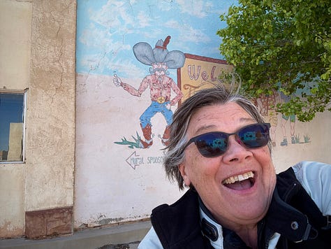 Murals on buildings in Tucumcari, NM