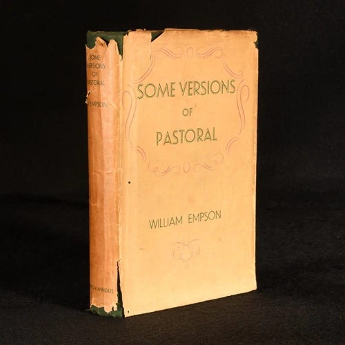 1935 Some Versions of Pastoral by William Empson First Edition Unclipped Dust... - Picture 1 of 7