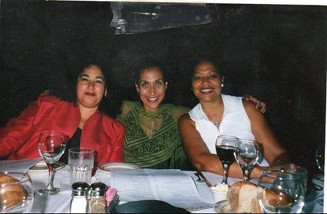 From left to right, Diana R. “Dee Dee” Fuentes and Mc Nelly with San Antonio Express-News colleagues and late husband (third picture) while attending UNITY in Washington, D.C., in 2004 and at the NAHJ conference in San Antonio in 2019. (Mc Nelly Torres | Don’t Forget My Voice)