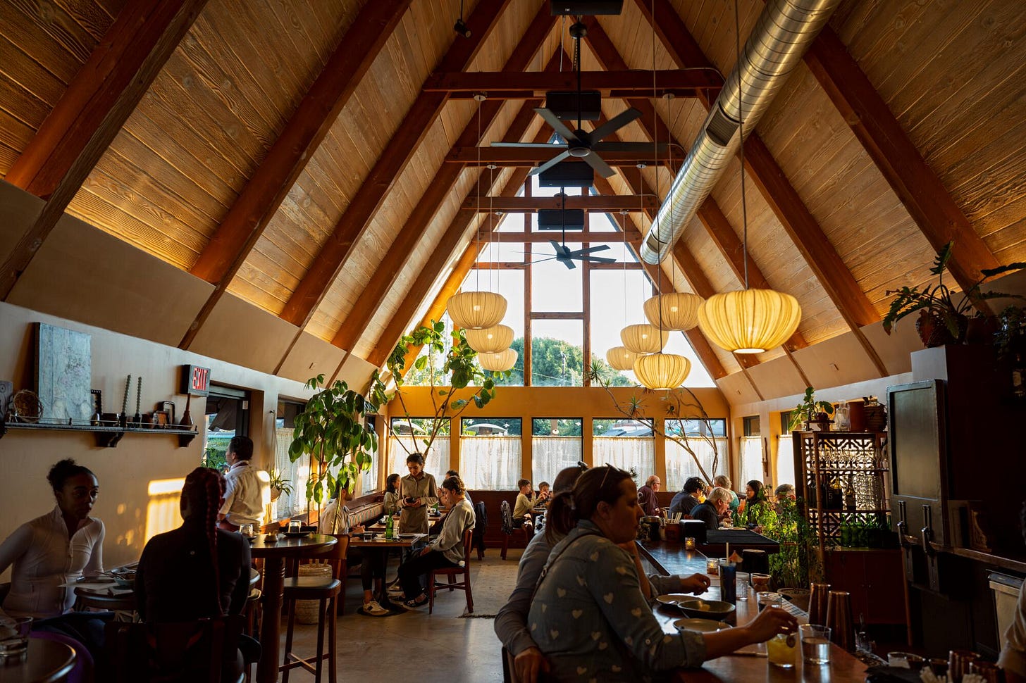 The dining room of Broken Spanish Comedor at the begining of dinner service in Culver City. The dining room of Broken Spanish Comedor at the begining of dinner service in Culver City.