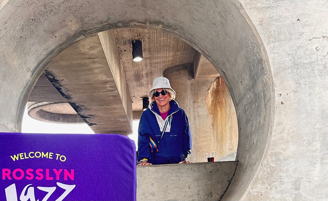 amanda long anorak bucket hat rosslyn jazz festival 2024