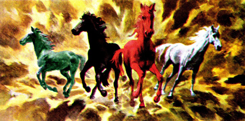 Revelations Four Horses of the Apocalypse - Esoteric Meanings Revelations Four Horses of the Apocalypse - Esoteric Meanings
