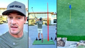 Bryson DeChambeau's bid for hole in one over house goes viral Bryson DeChambeau's bid for hole in one over house goes viral